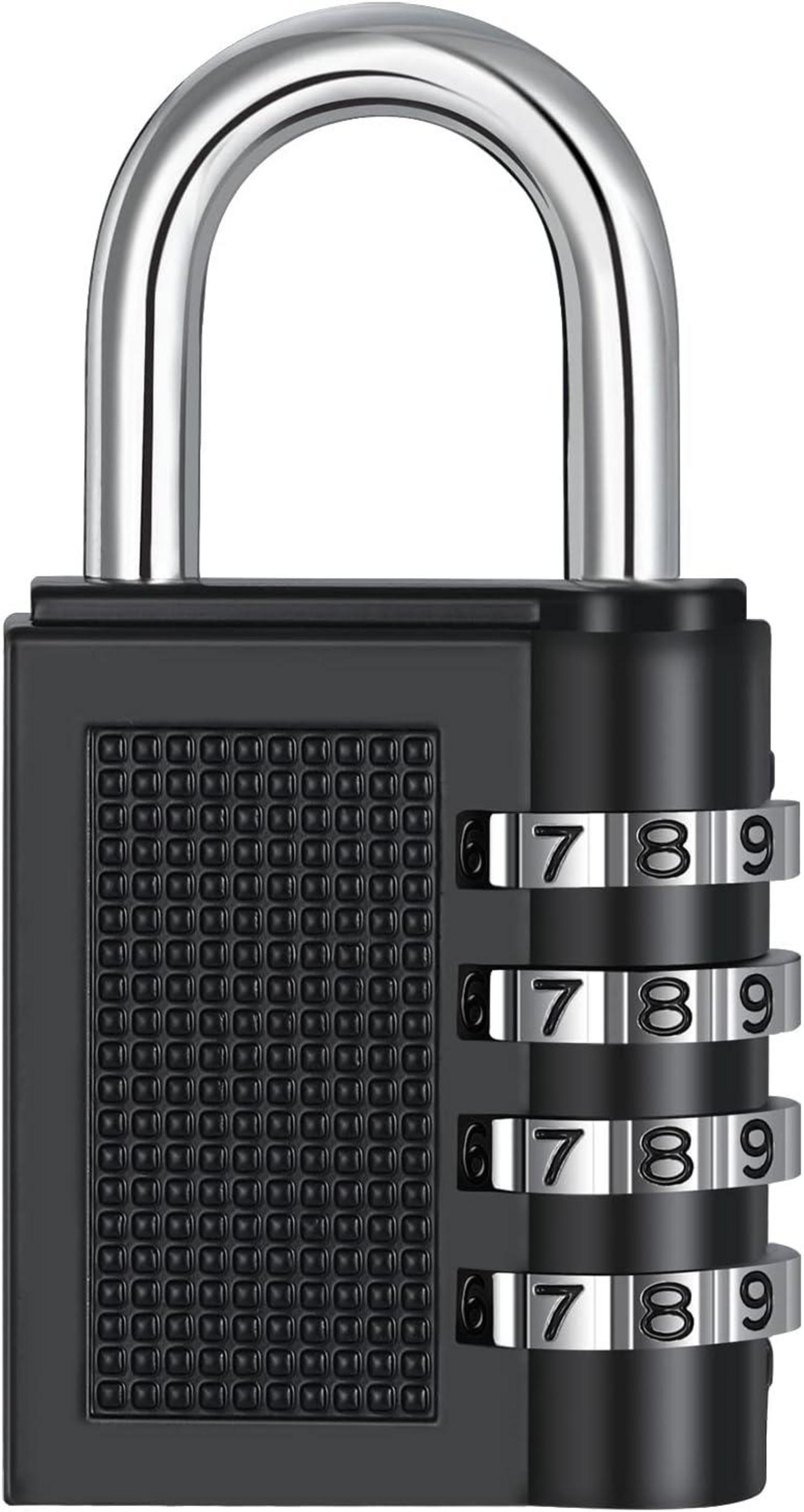Vorhängeschloss 4-stellig wetterfest für Fitnessstudio, Keller