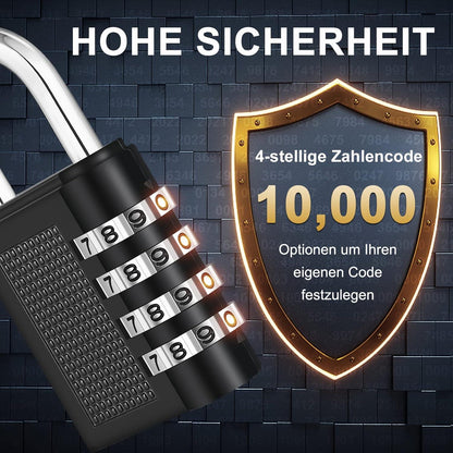 ZHEGE Zahlenschloss 4 stellig für Fitnessstudio und