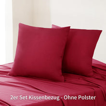 Kissenbezug 80x80 Rot Mikrofaser 2er Set Reißverschluss