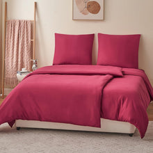 RUIKASI Bettwäsche 135x200 Rot Mikrofaser Set mit