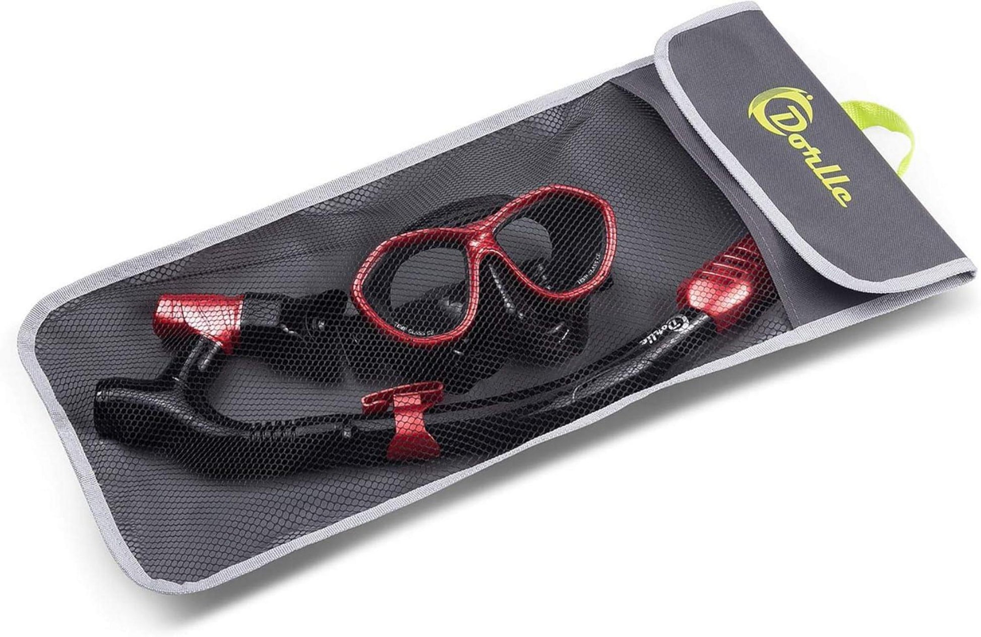 Dorlle Schnorchelset Taucherbrille Dry Schnorchel Anti-Fog-Glas