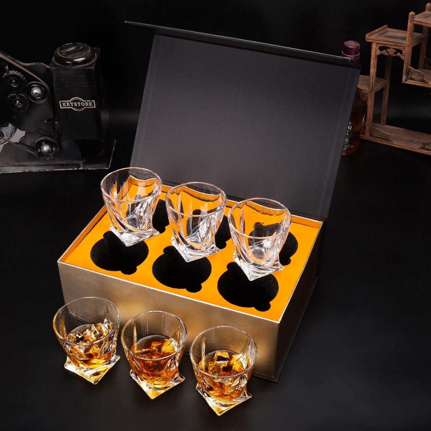 Whiskey Gläser Set Kristallglas 6-teilig luxuriöses Geschenk 300 ml