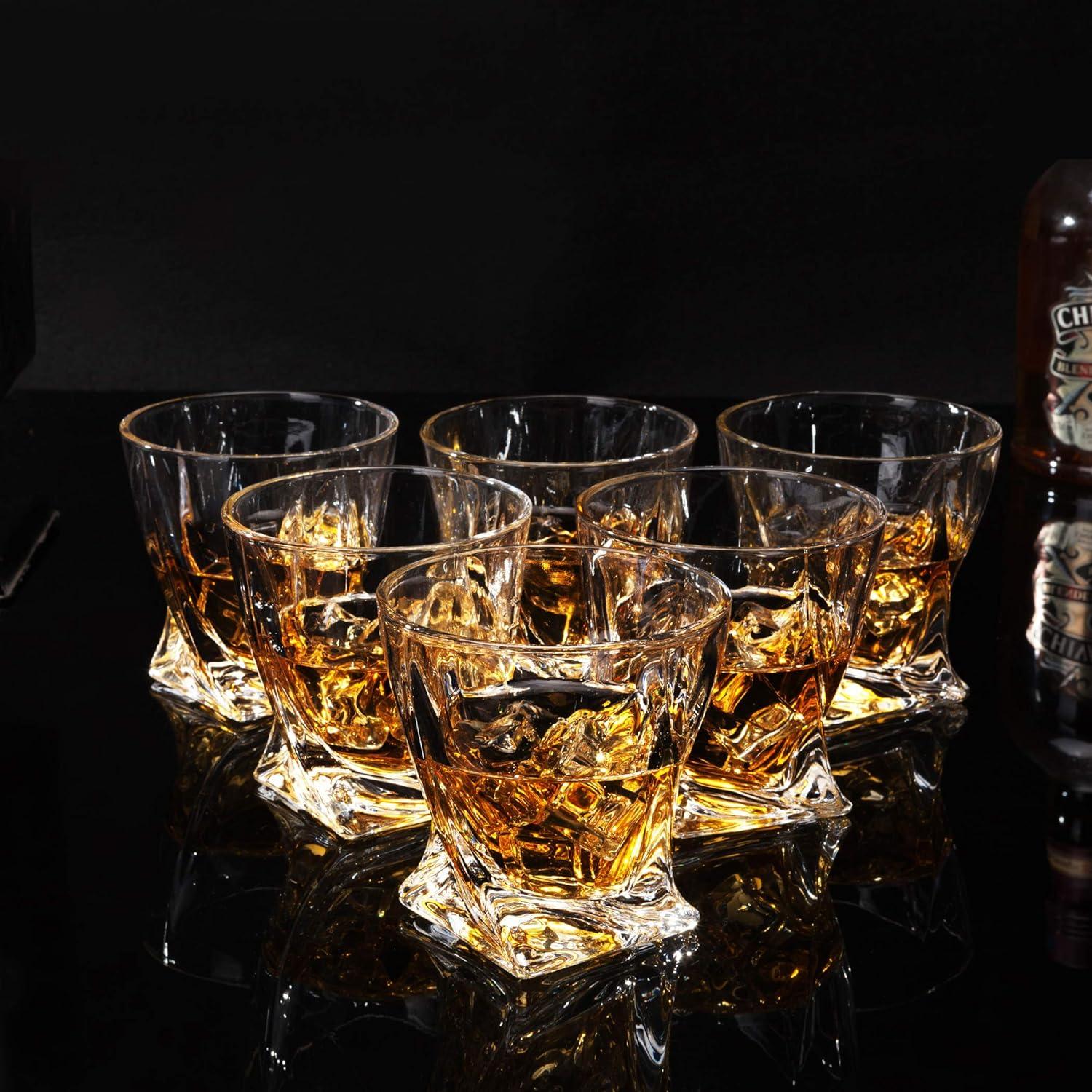 Whisky Gläser Set 6-tlg. Luxus Kristallglas Whiskey Geschenk 300ml