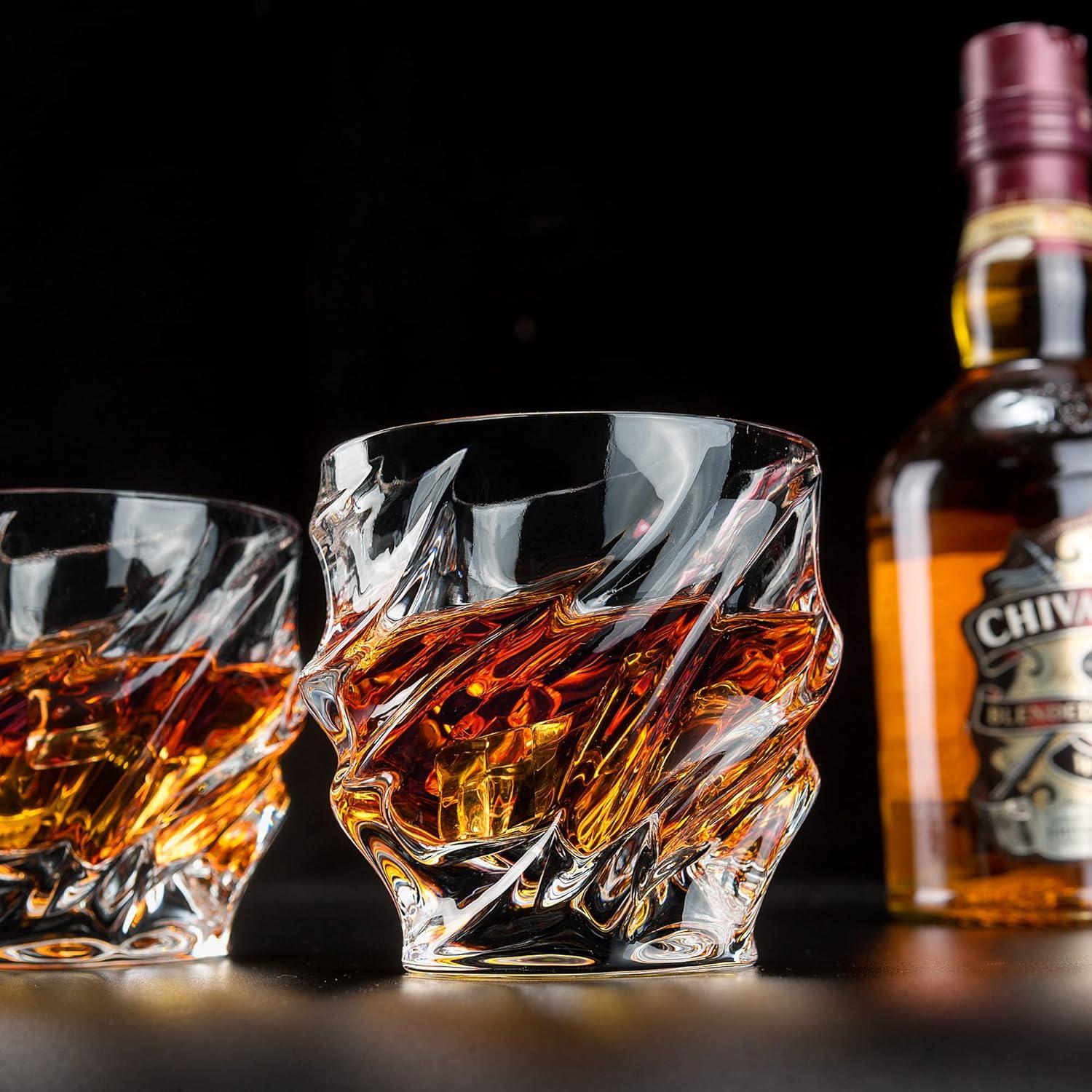Whisky Gläser Set 4-teilig Bleifrei Kristall 260 ml Luxus Geschenk