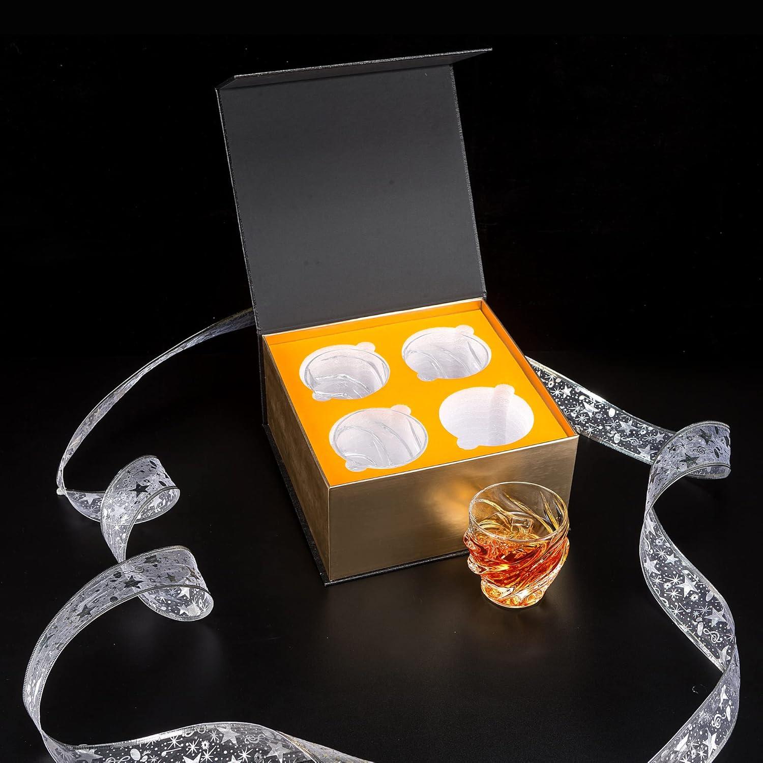 Whisky Gläser Kristall 4-teilig 260ml Geschenk Luxus Design