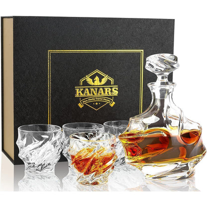 Whisky Karaffe Set mit Gläsern 750ml Dekanter 5-teilig