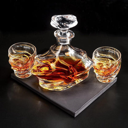 Whisky Karaffe Set mit Gläsern 750ml Dekanter 5-teilig