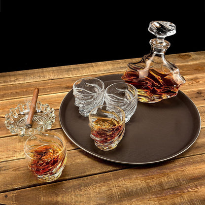 Whisky Karaffe Set mit Gläsern 750ml Dekanter 5-teilig