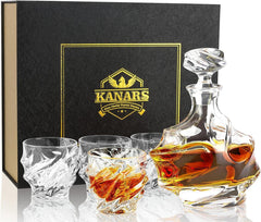 Whisky Karaffe Set 5-teilig Kristallglas Geschenk