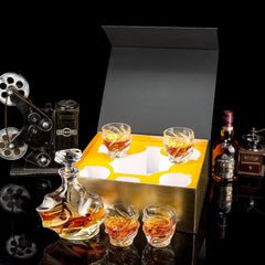 Whisky Karaffe Set mit Gläsern 750ml Dekanter 5-teilig