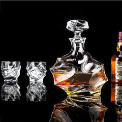 Whisky Karaffe Set 5-teilig Kristallglas Geschenk