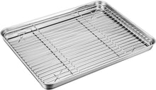 TEAMFAR Edelstahl Backblech mit Abkühlgitter, Ofenform und
