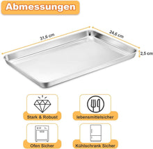 Backblech mit Abkühlgitter aus Edelstahl