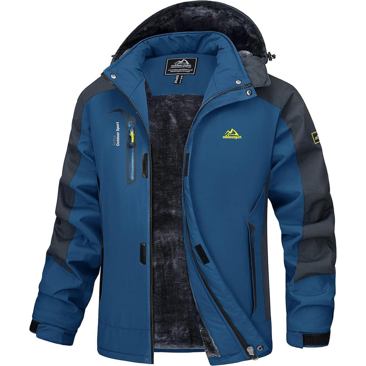 Winterjacke Herren Warm Gefüttert Wasserdicht Skijacke XL
