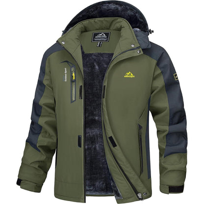 Herren Winterjacke Warm Gefüttert Wasserdicht Skijacke