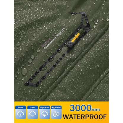 Herren Winterjacke Warm Gefüttert Wasserdicht Skijacke