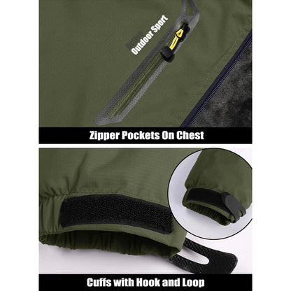 Herren Winterjacke Warm Gefüttert Wasserdicht Skijacke