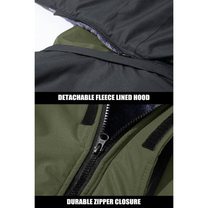 Herren Winterjacke Warm Gefüttert Wasserdicht Skijacke
