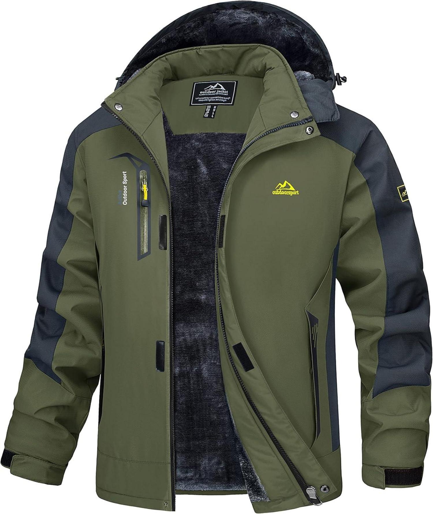 Winterjacke Herren Gefüttert Wasserdicht Outdoor Funktionsjacke