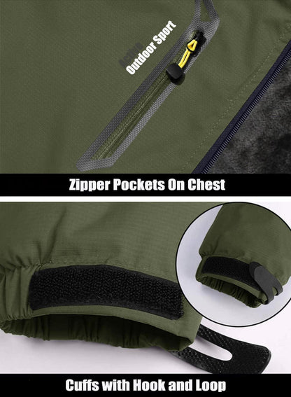 Herren Winterjacke Warm Gefüttert Wasserdicht Outdoor Arbeitsjacke