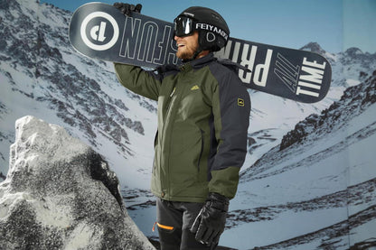 Herren Winterjacke Warm Gefüttert Wasserdicht Outdoor Arbeitsjacke