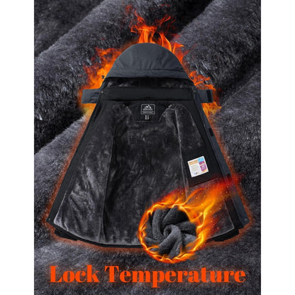 Herren Winterjacke Warm Gefüttert Wasserdicht Skijacke 3XL