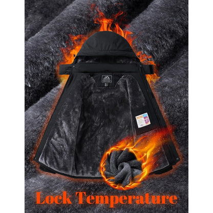 Herren Winterjacke Warm Gefüttert Wasserdicht Skijacke 3XL