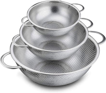 Edelstahl Sieb Set Micro-Perforierte Griffe Spülmaschinenfest