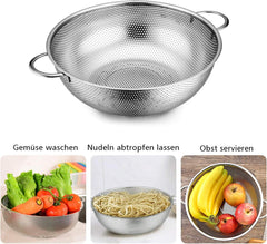 TEAMFAR Sieb Set Edelstahl Micro-Perforierte Küchensieb 3er-Set 16/22/28cm