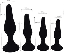4er Anal Plug Set Silikon Butt Plug Sexspielzeug Saugnapf
