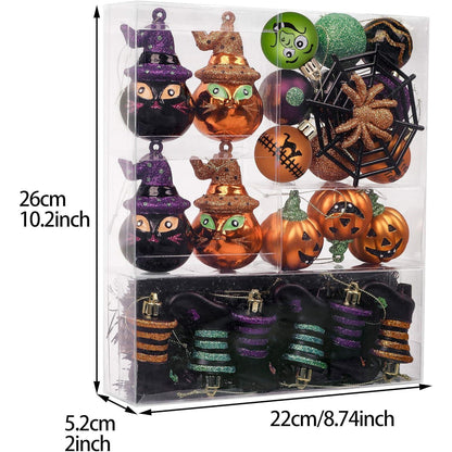 24 Halloween Kugeln Ornamente Freche Deko Baumkugeln