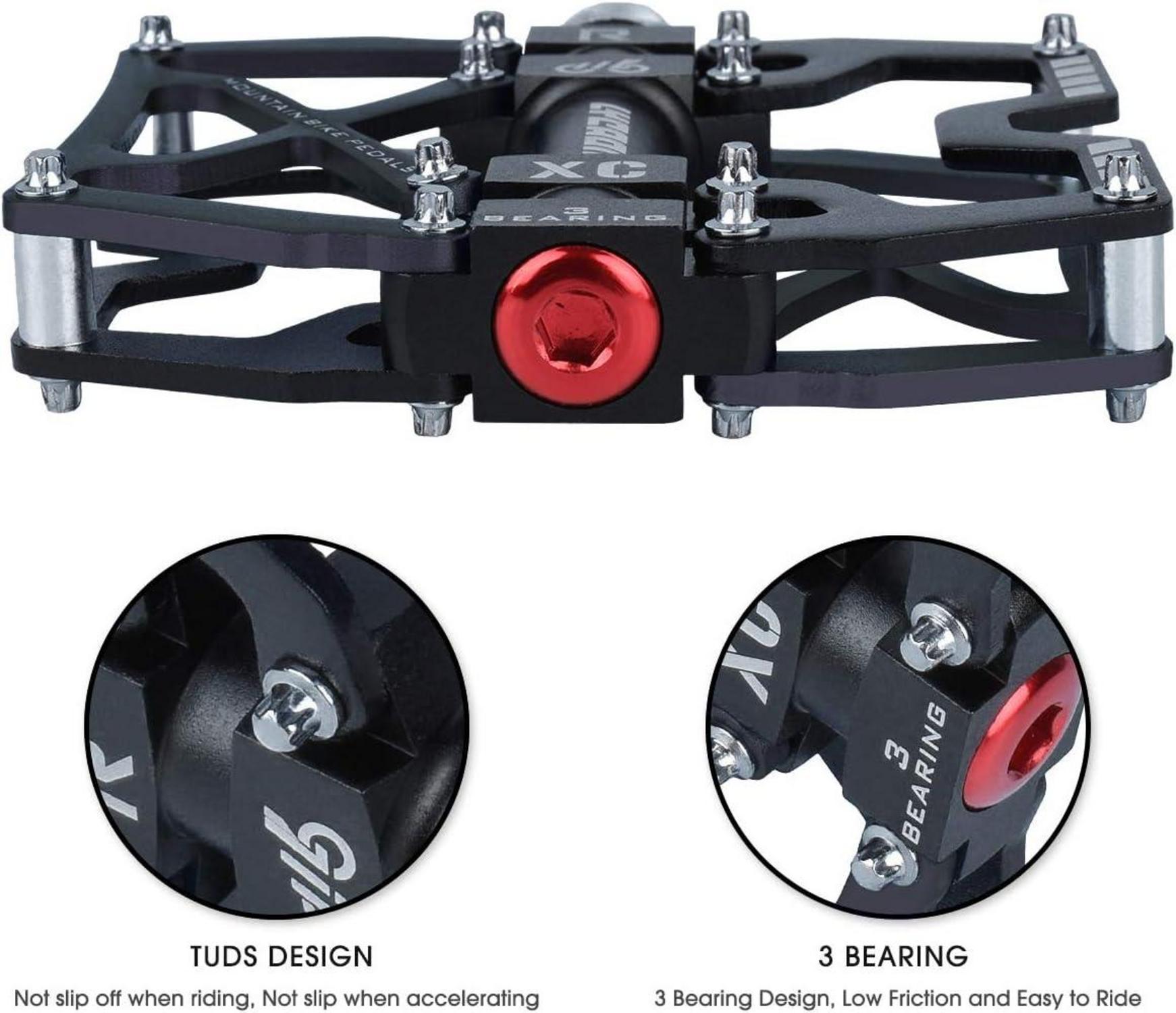 LYCAON Fahrradpedale rutschfestes Aluminium 3