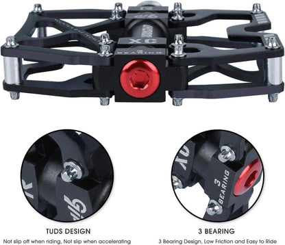 LYCAON Fahrradpedale rutschfestes Aluminium 3