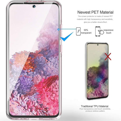 AROYI Galaxy S20 Hülle 360 Grad Silikon Crystal Full Schutz Cover Transparent