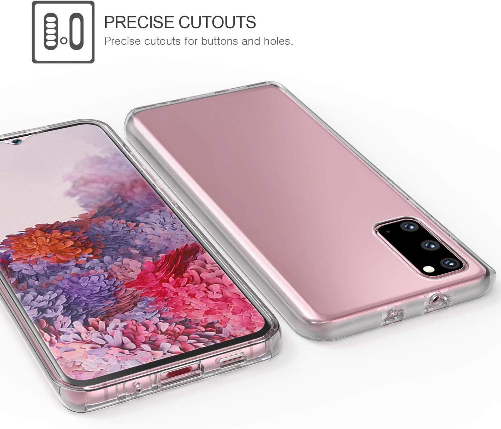 360 Grad Schutzhülle für Galaxy S20 Silikon Crystal Full Cover