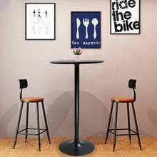 Runder Bistrotisch Stehtisch 105cm Schwarz Stabil und