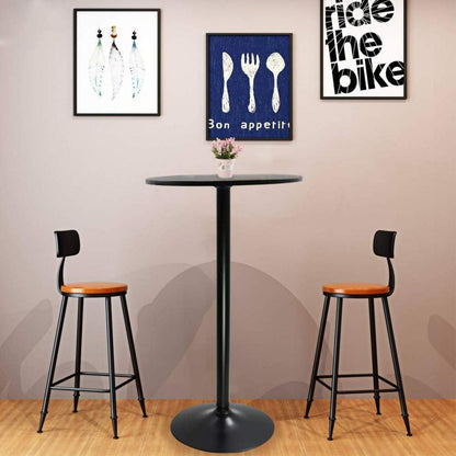 Runder Bistrotisch Stehtisch 105cm Schwarz Stabil und