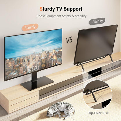 TV Standfuß Höhenverstellbar für LCD LED Fernseher 19-39 Zoll Black
