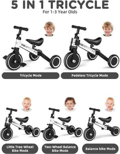 Kinderdreirad Laufrad verstellbarer Sitz 3-in-1 Design