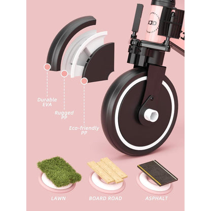 XJD Kinderdreirad Laufrad 4-in-1 für 10-36 Monate Mädchen