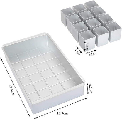 TIMESETL Aluminium Backformen Kuchenform verstellbar für Buchstaben Zahlen DIY