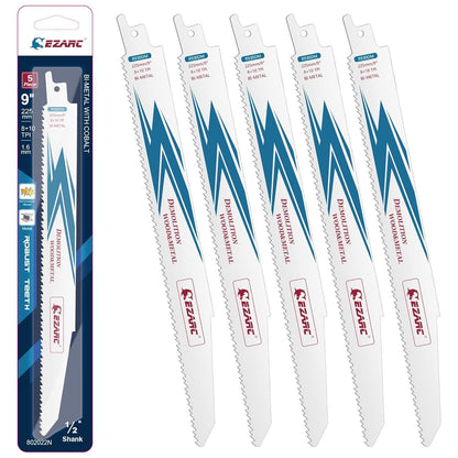 Säbelsägeblätter 225mm 8+10TPI 5 Stück für Holz und Metall