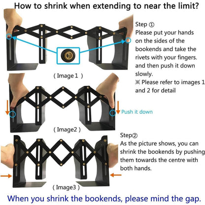 Qualsen Buchstütze Verstellbar Metall Kinder Bücherhalter