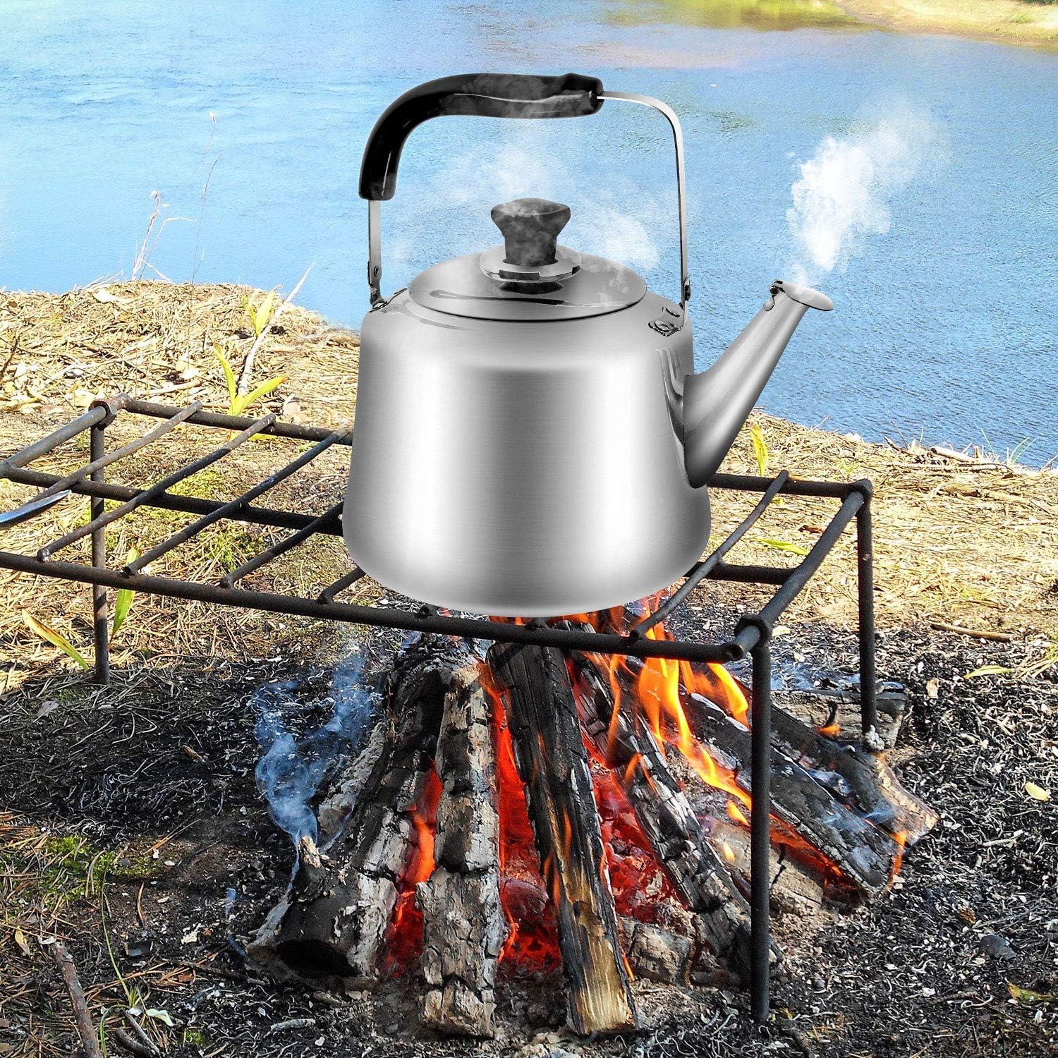 Teekessel Camping Outdoor Kaffeekanne Wasserkocher Set mit 4