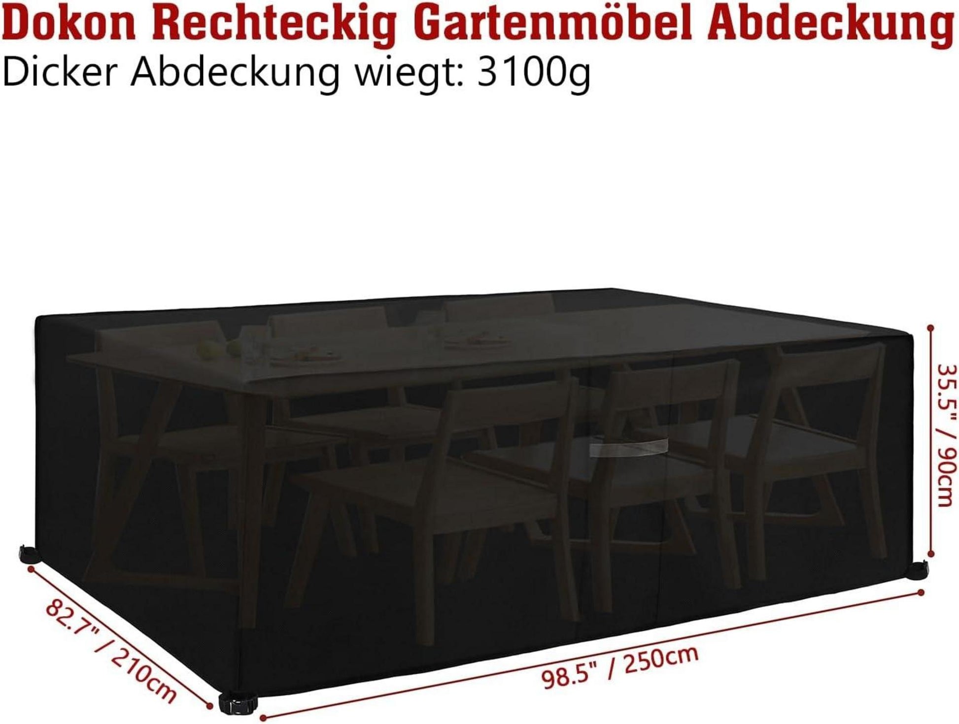 Gartenmöbel Abdeckung Wasserdicht Schwerlast 600D Oxford Gewebe