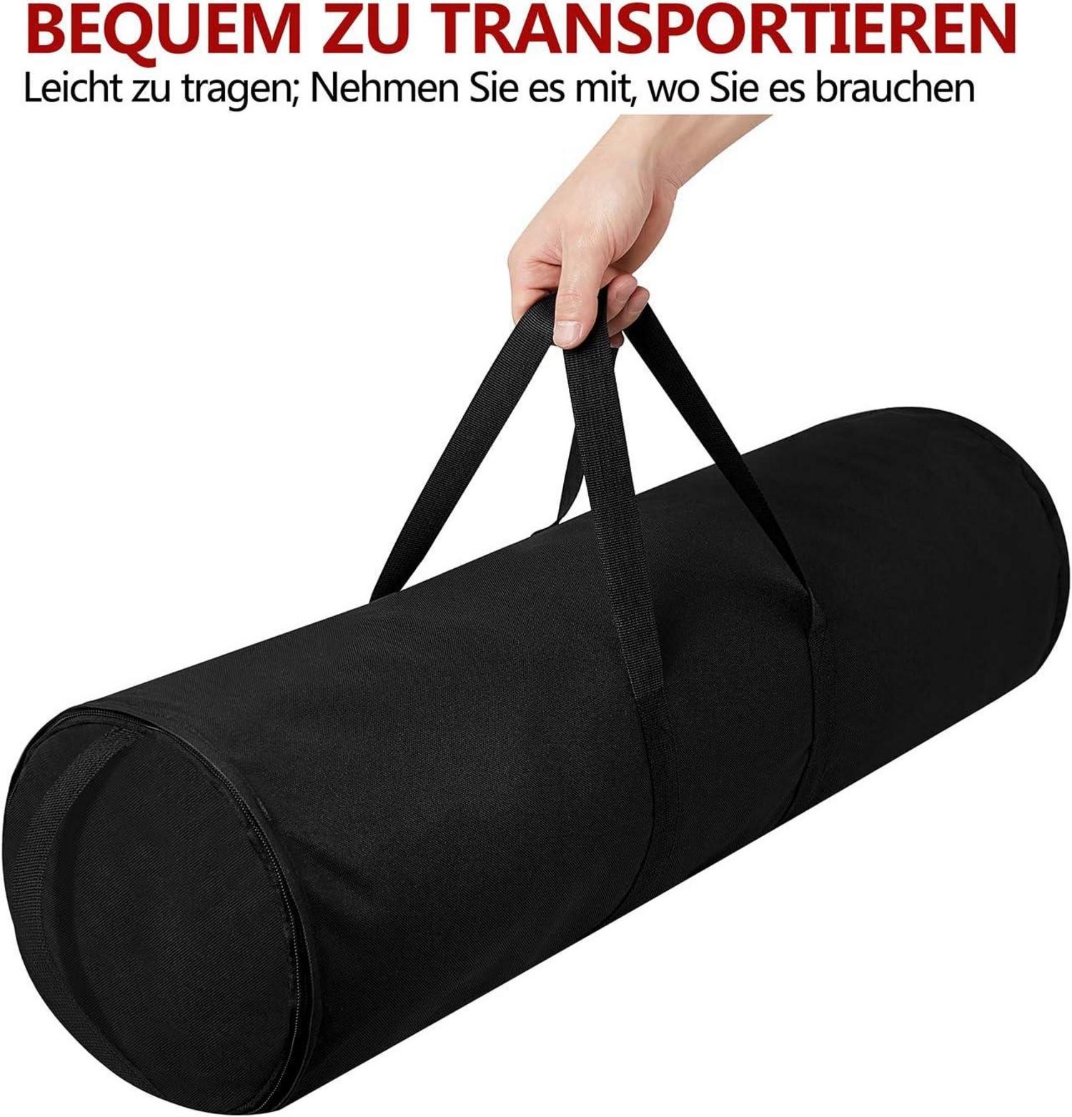 Aufbewahrungstasche für Geschenkpapierrollen - Wasserdicht, UV-beständig, 600D Oxford, Schwarz