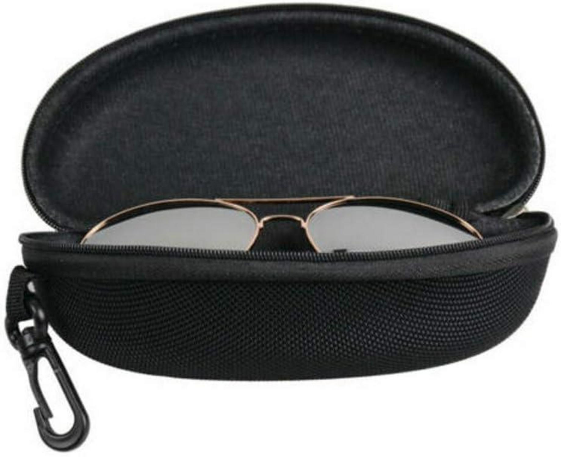 3 Stück Sonnenbrille Brillenetui Hartschale Reißverschluss Gürtelclip