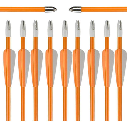 Huntingdoor 12 Stück Fiberglaspfeile 28/26 Zoll Bogen Pfeile