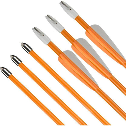 Huntingdoor 12 Stück Fiberglaspfeile 28/26 Zoll Bogen Pfeile