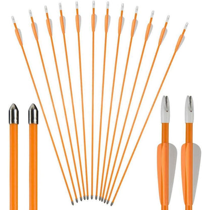 Huntingdoor 12 Stück Fiberglaspfeile 28/26 Zoll Bogen Pfeile